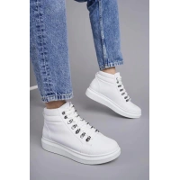 SLW206 Ottawa Bağcıklı Cilt Erkek Günlük Spor Bot BT - Beyaz