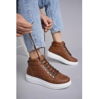 SLW206 Ottawa Bağcıklı Cilt Erkek Günlük Spor Bot BT - Taba