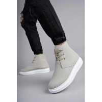 SLW207 Oslo Bağcıklı Süet Erkek Günlük Spor Bot BT - Gri