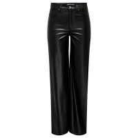 Straight Fit Deri Pantolon  SIYAH