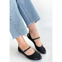 Toyan Siyah Cilt Babet Ayakkabı