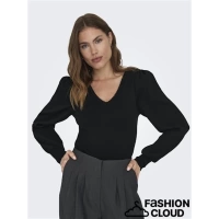 V Yaka Günlük Giyilebilen Şık Yaka Detay Kadın Sweat