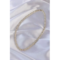 Vip Seri Pirinç Gold Renk Zirkon Taş Detaylı Serenay Kolyesi