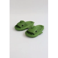 WG500 Köpekbalığı Haki Unisex Tam Ortopedik Terlik Shark Slides
