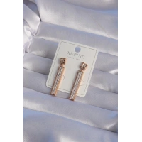 XUPİNG Rose Renk Zirkon Taşlı Su Yolu Küpe