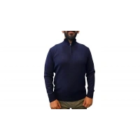 Yarım Fermuar Apaş Yaka Waffle Desen Erkek Sweatshirt