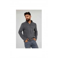 Yarım Fermuar Dik Yaka Erkek Polar