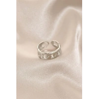 Yeni Sezon Gümüş Renk Zincir Yüzük