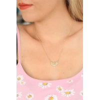 Zirkon Taşlı Bayan Kolye