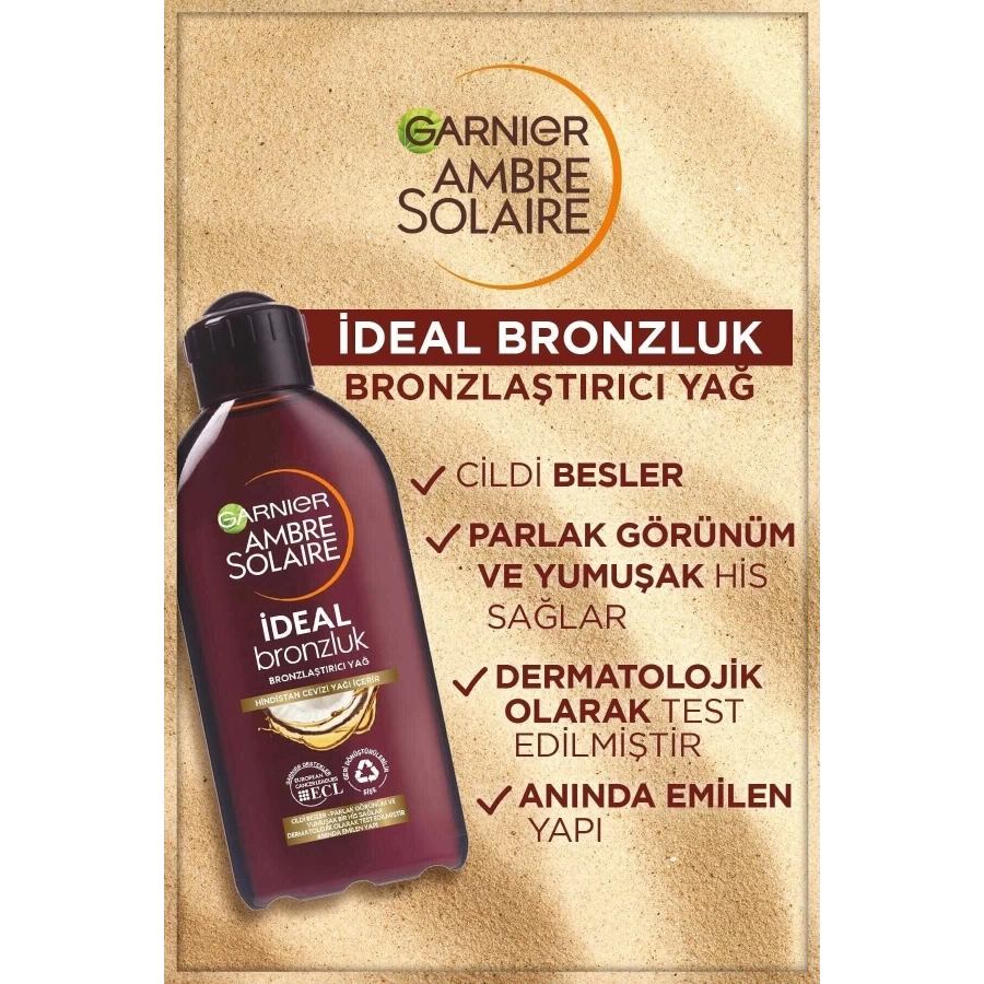 Garnier Ambre Solaire İdeal Bronzluk Bronzlaştırıcı Yağ 200 Ml