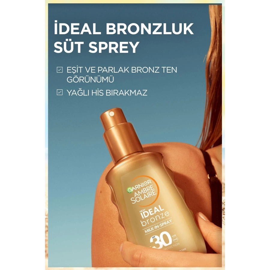 Garnier Ambre Solaire İdeal Bronzluk Güneş Koruyucu Sprey SPF30 150 Ml