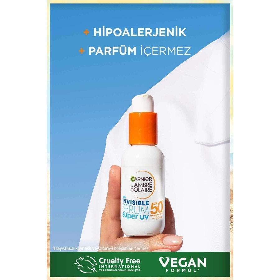 Garnier Ambre Solaire Invisible Spf50 Süper Uv Günlük Güneş Koruyucu Serum 30 ml