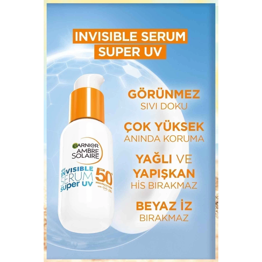 Garnier Ambre Solaire Invisible Spf50 Süper Uv Günlük Güneş Koruyucu Serum 30 ml