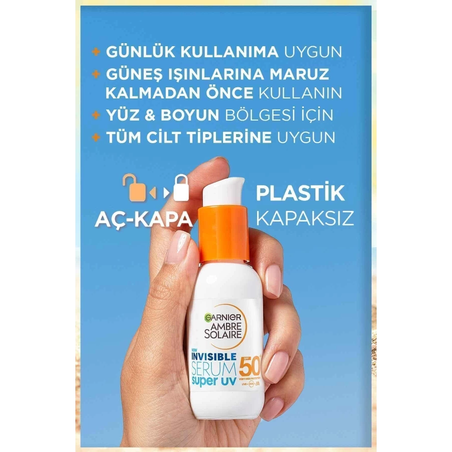 Garnier Ambre Solaire Invisible Spf50 Süper Uv Günlük Güneş Koruyucu Serum 30 ml