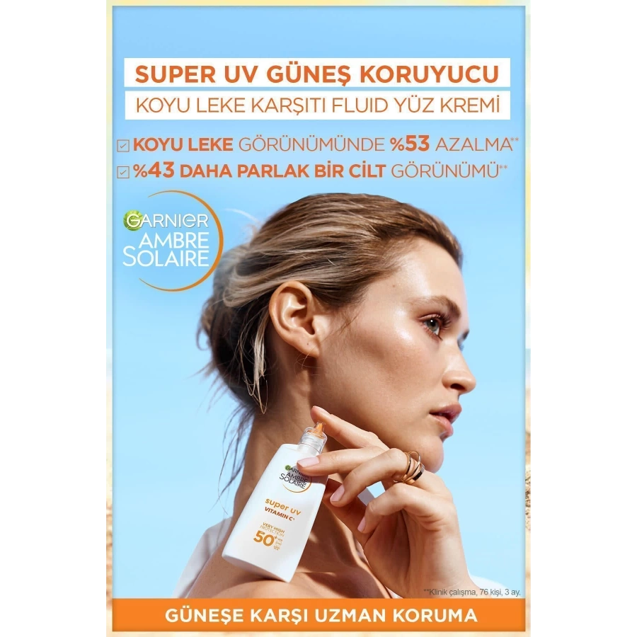 Garnier Ambre Solaire Super UV C Vitamini Koyu Leke Karşıtı Fluid Krem SPF50+ 40ML