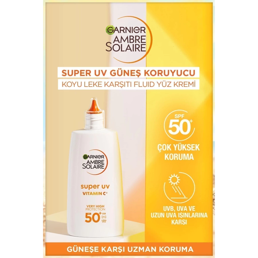 Garnier Ambre Solaire Super UV C Vitamini Koyu Leke Karşıtı Fluid Krem SPF50+ 40ML