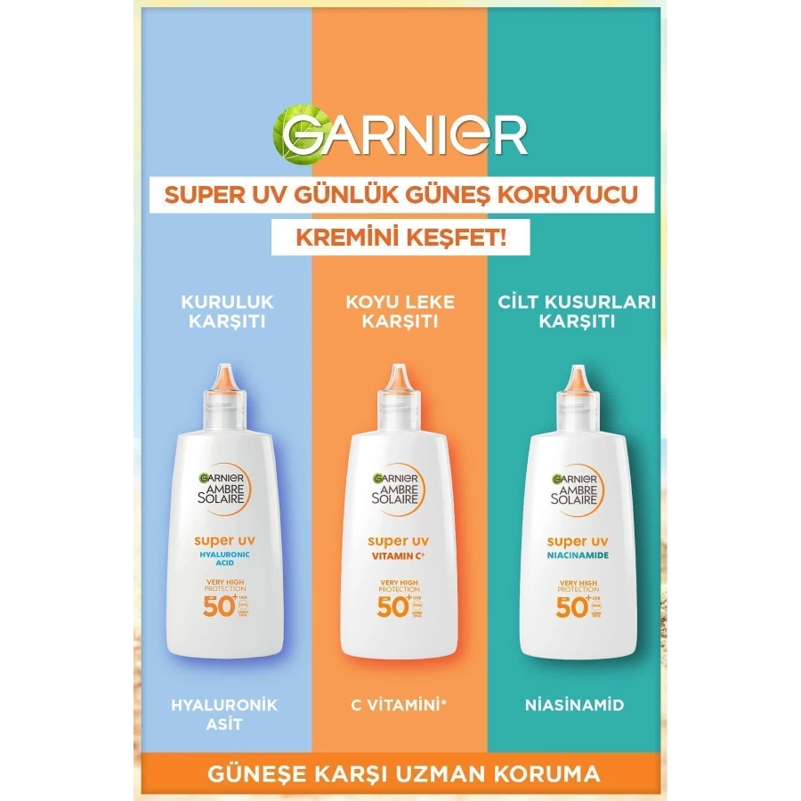 Garnier Ambre Solaire Super UV C Vitamini Koyu Leke Karşıtı Fluid Krem SPF50+ 40ML