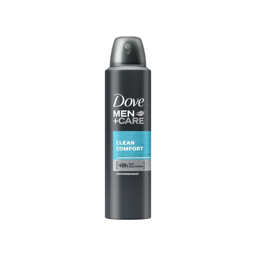 Dove Anti-Perspirant Sprey Deodorant Erkek Clean Comfort 48 Saat Güçlü Koruma 150 Ml