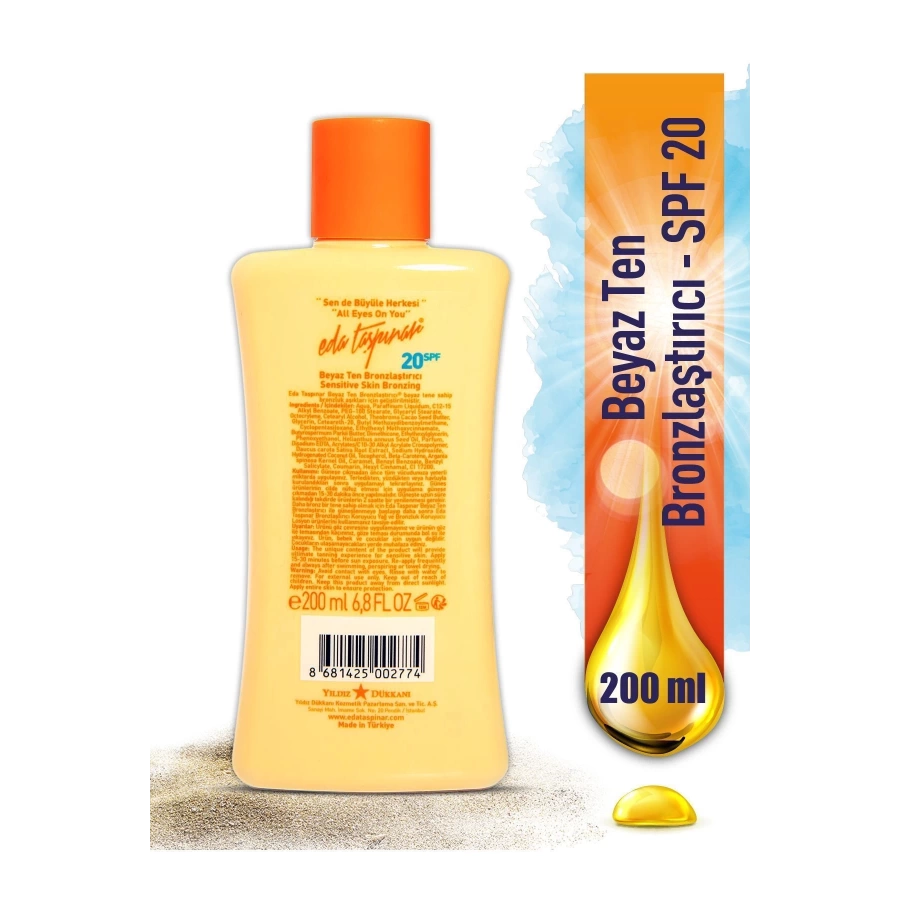 Eda Taşpınar Beyaz Ten Bronzlaştırıcı Spf 20 Krem (losyon) - 200 Ml