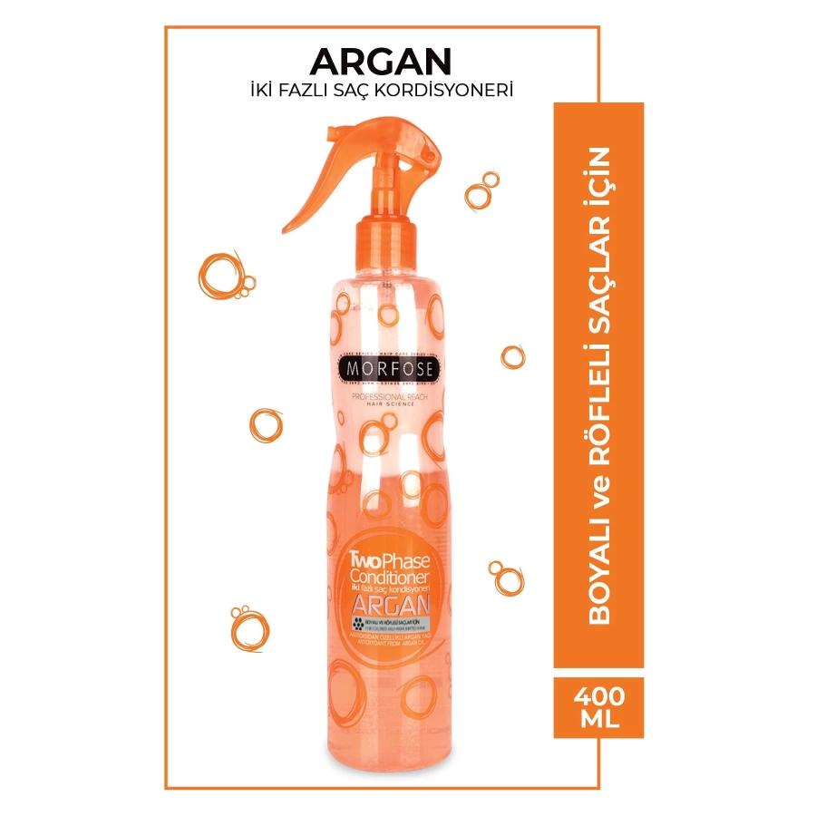 Morfose Çift Fazlı Argan Turuncu Fön Suyu 400 Ml