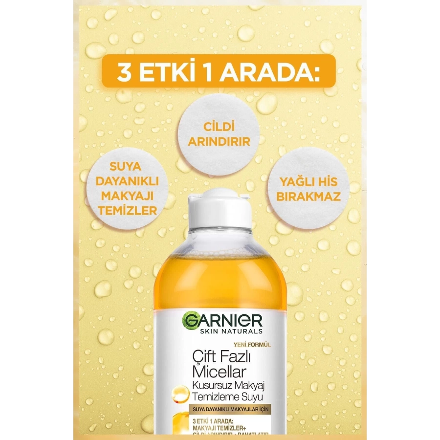 Garnier Çift Fazlı Micellar Kusursuz Makyaj Temizleme Suyu 400 Ml