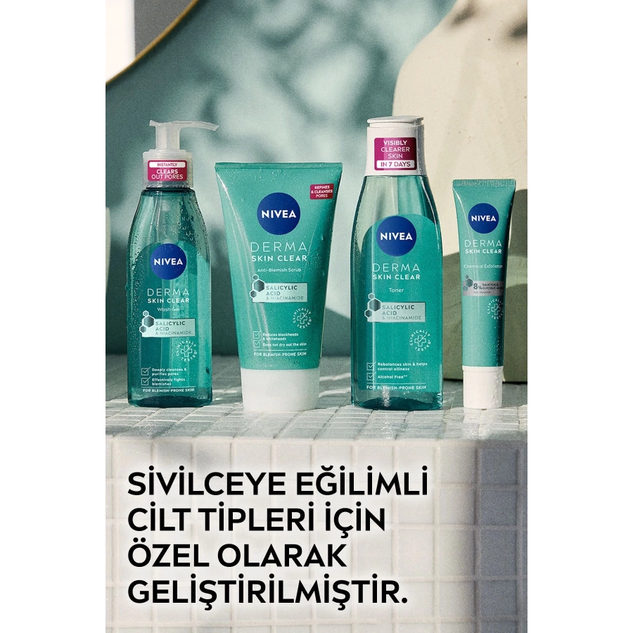 Nivea Derma Skın Clear Sivilce Karşıtı Yüz Temizleme Jeli 150 Ml