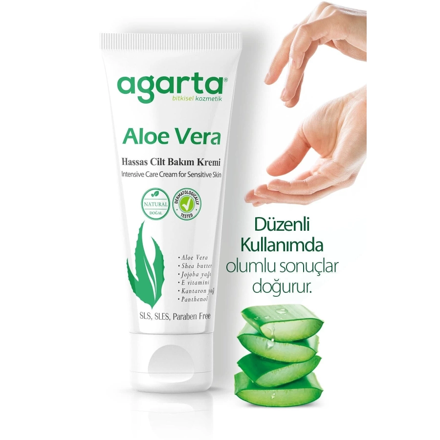 Agarta Doğal Aloe Vera Nemlendirici Cilt Kremi 75 Ml