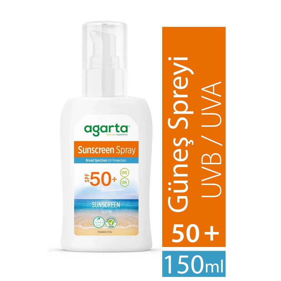 Agarta Doğal Güneş Spreyi 50 Faktör (Çocuklar İçin Uygundur) 150 Ml