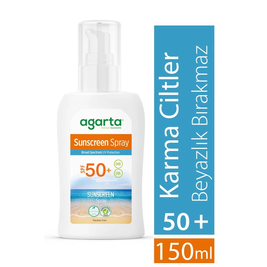 Agarta Doğal Güneş Spreyi 50 Faktör (Çocuklar İçin Uygundur) 150 Ml