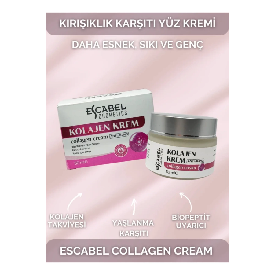 Escabel Kırışıklık Önleyici Kolajen Yüz Kremi 50 Ml