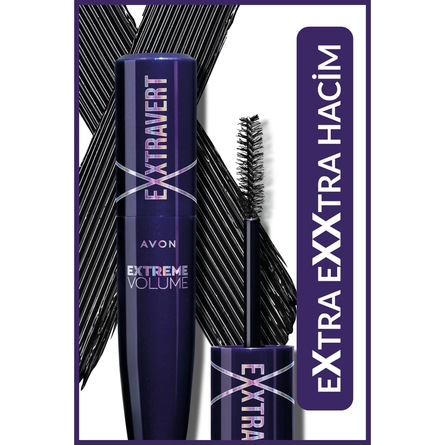 Avon Exxtravert Ekstra Hacim Veren Maskara 9 Ml. Blackest Black