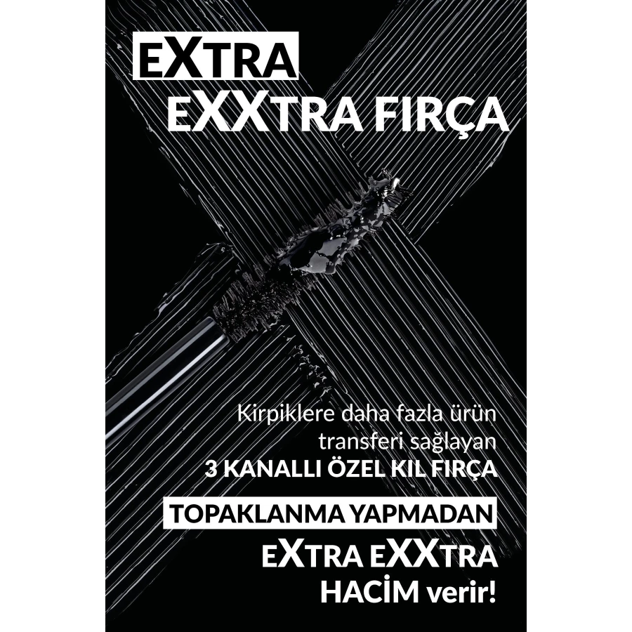 Avon Exxtravert Ekstra Hacim Veren Maskara 9 Ml. Blackest Black