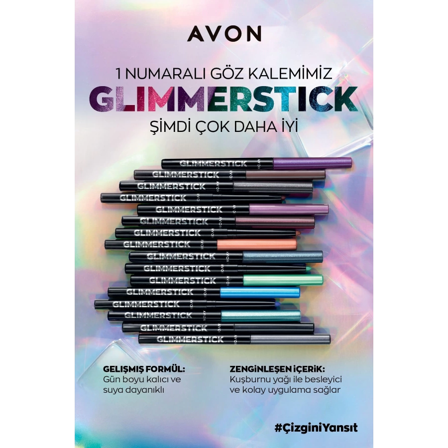 Avon Glimmersticks Asansörlü Açılıp Kapanabilen Göz Kalemi Cherry Red