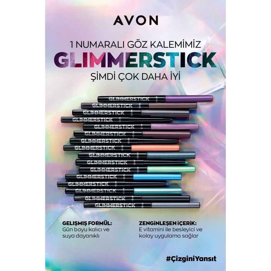 Avon Glimmersticks Pırıltılı Asansörlü Suya Dayanıklı Göz Kalemi Smokey Diamond