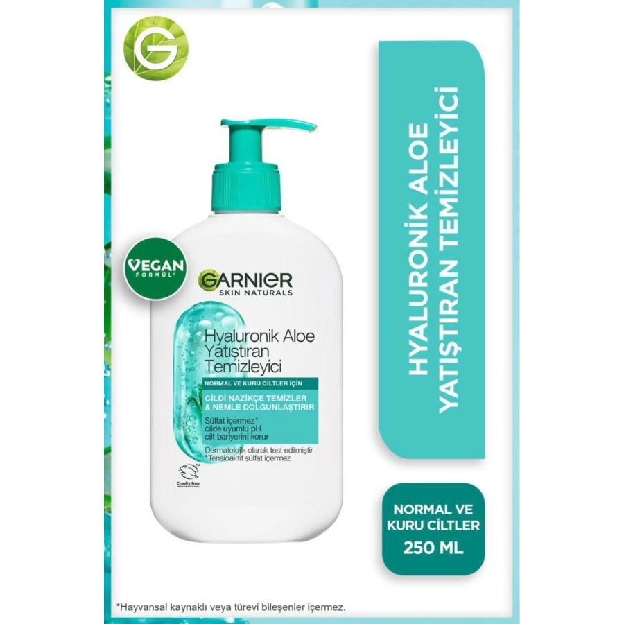 Garnier Hyaluronik Aloe Nemlendiren Ve Yatıştıran Temizleyici 250 Ml