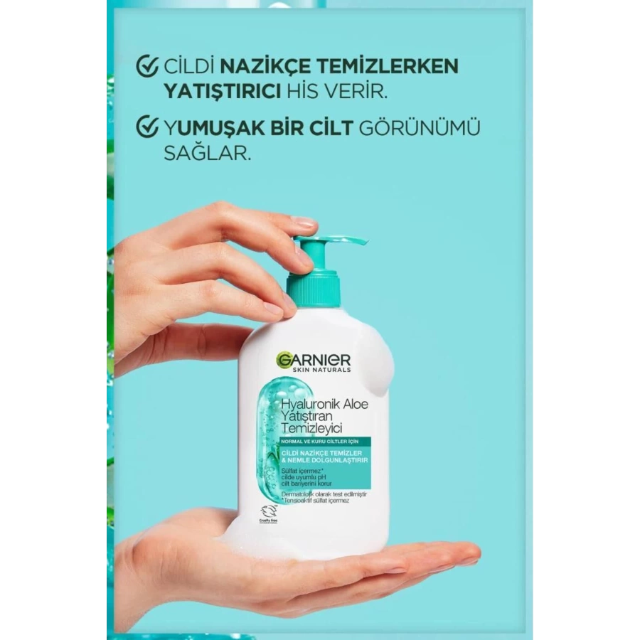 Garnier Hyaluronik Aloe Nemlendiren Ve Yatıştıran Temizleyici 250 Ml