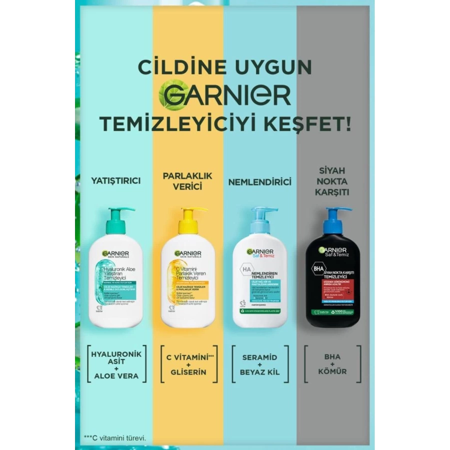 Garnier Hyaluronik Aloe Nemlendiren Ve Yatıştıran Temizleyici 250 Ml