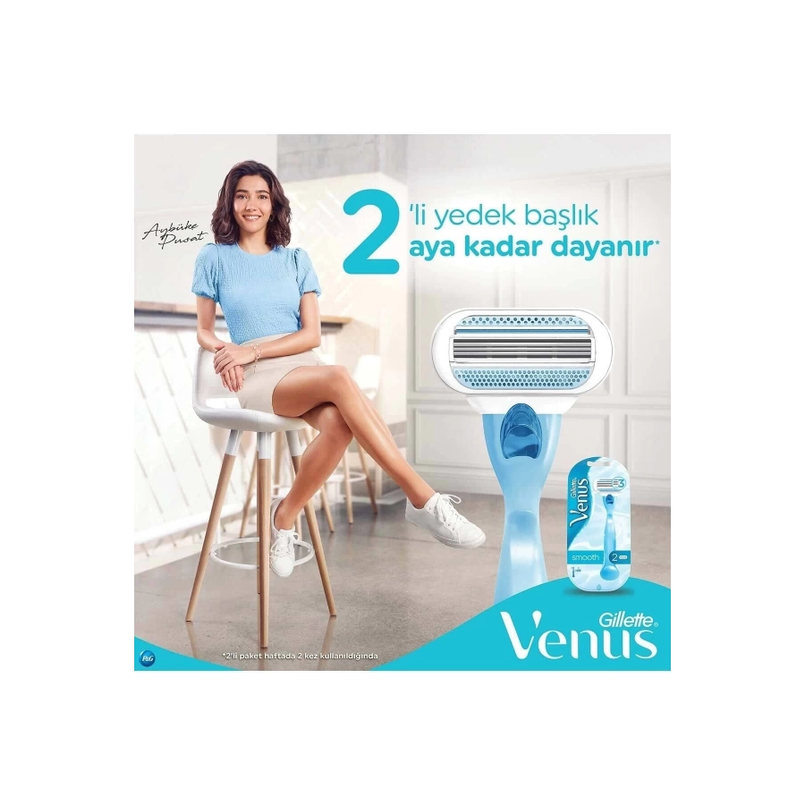 Gillette Venus Kadın Tıraş Makinesi 2 Yedekli