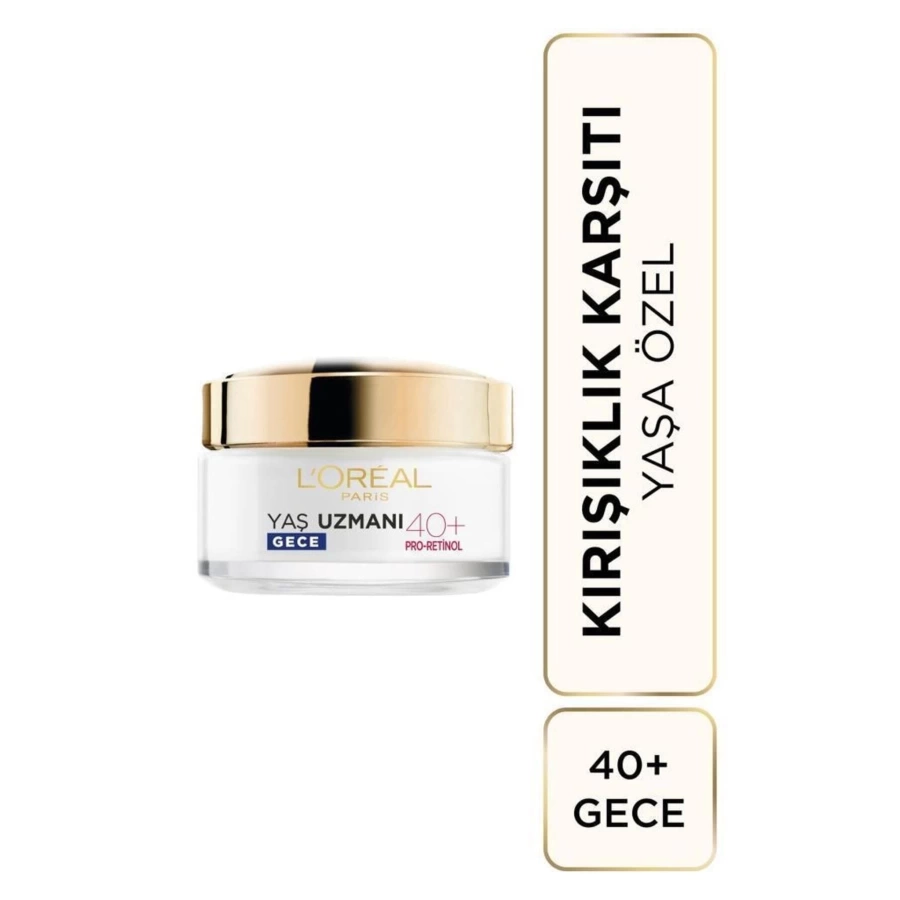 Loreal Paris Yaş Uzmanı 40+ Kırışıklık Karşıtı Sıkılaştırıcı Gece Kremi 50 Ml