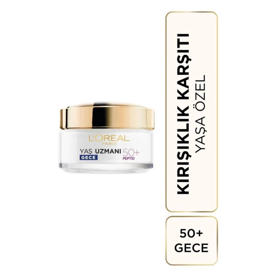 Loreal Paris Yaş Uzmanı 50+ Kırışıklık Karşıtı Yenileyici Gece Kremi 50 Ml