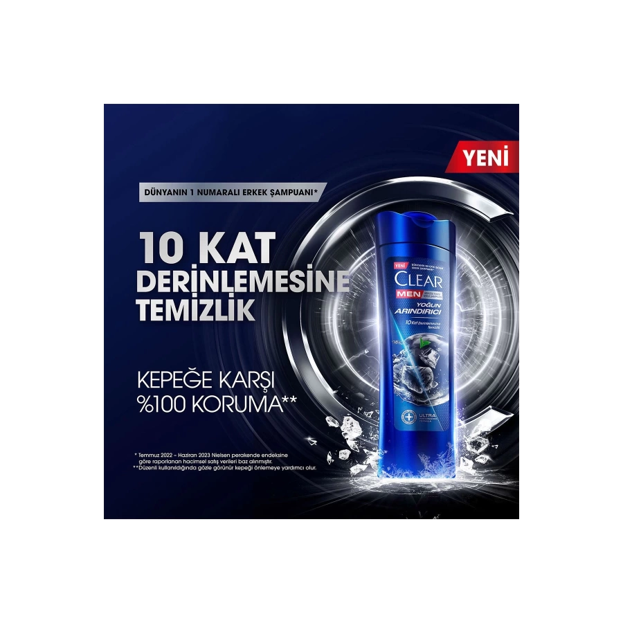 Clear Men Kepeğe Karşı Etkili Şampuan Yoğun Arındırıcı 350 Ml