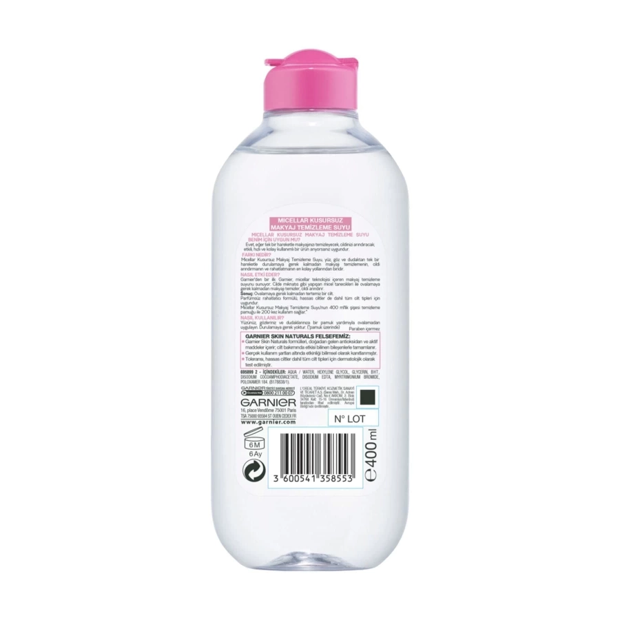 Garnier Micellar Kusursuz Makyaj Temizleme Suyu 400 Ml