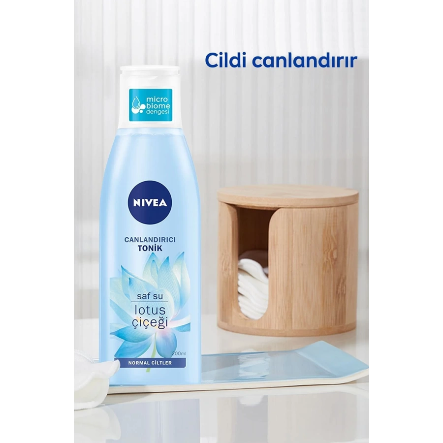 Nivea Canlandırıcı Tonik Normal Ciltler Yüz Temizleme Saf Su Ve Lotus Çiçeği 200 Ml