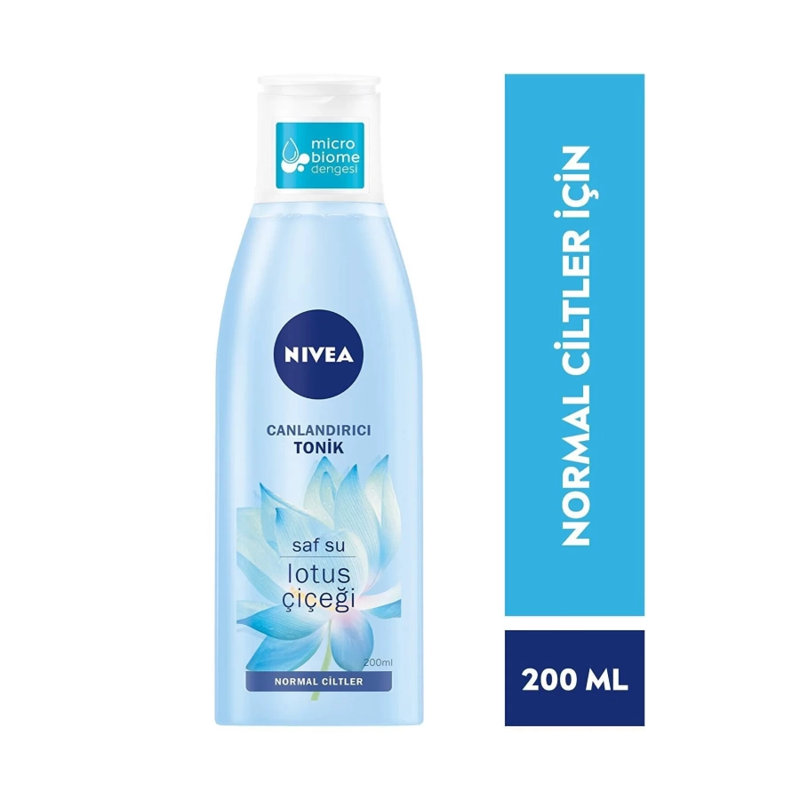 Nivea Canlandırıcı Tonik Normal Ciltler Yüz Temizleme Saf Su Ve Lotus Çiçeği 200 Ml