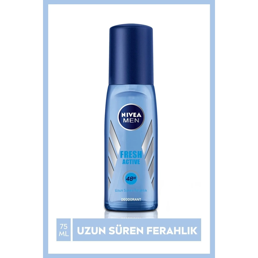 Nivea Men Erkek Pump Sprey Deodorant Fresh Active 48 Saat Deodorant Koruması 75 Ml