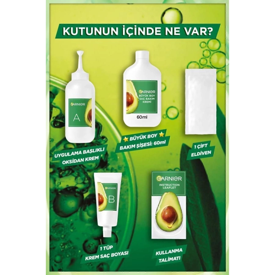 Garnier Nutrisse Yoğun Besleyici Kalıcı Krem Saç Boyası 1 Siyah