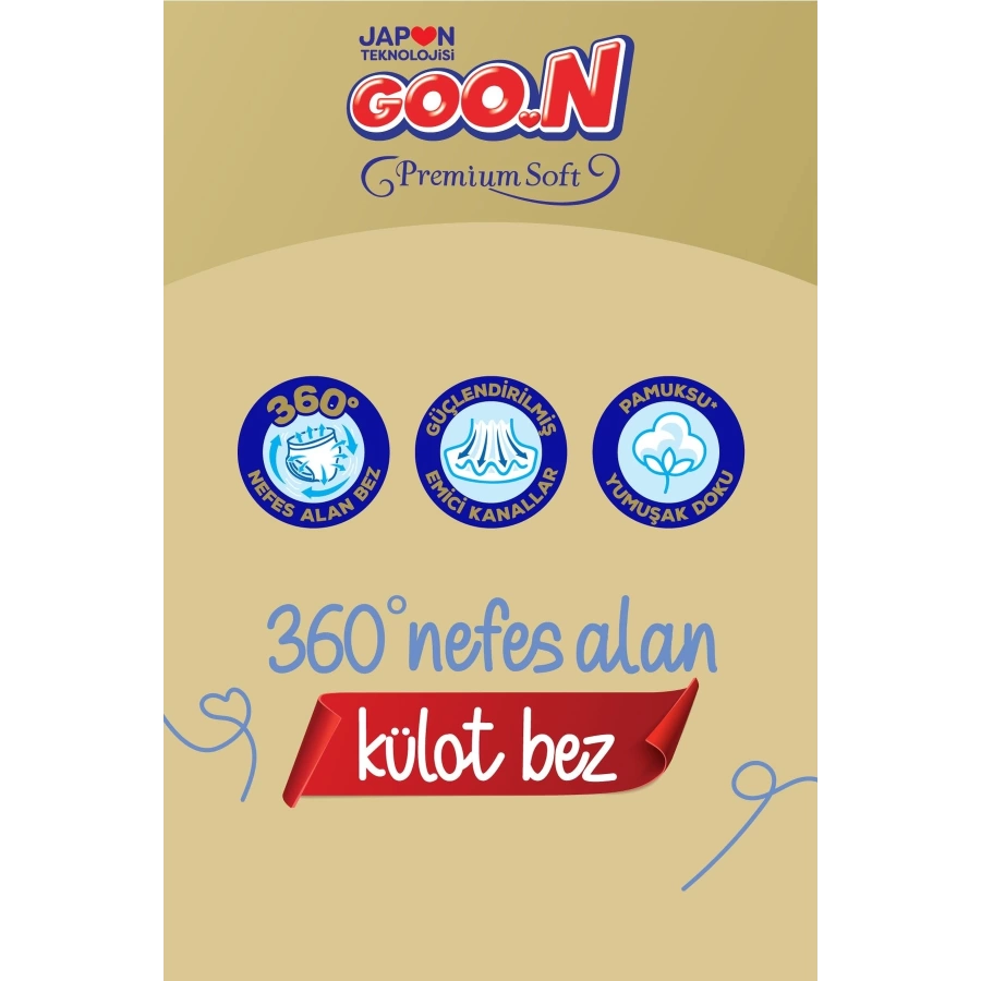 Goon Premium Soft 5 Numara Süper Yumuşak Külot Bebek Bezi - 15 Adet