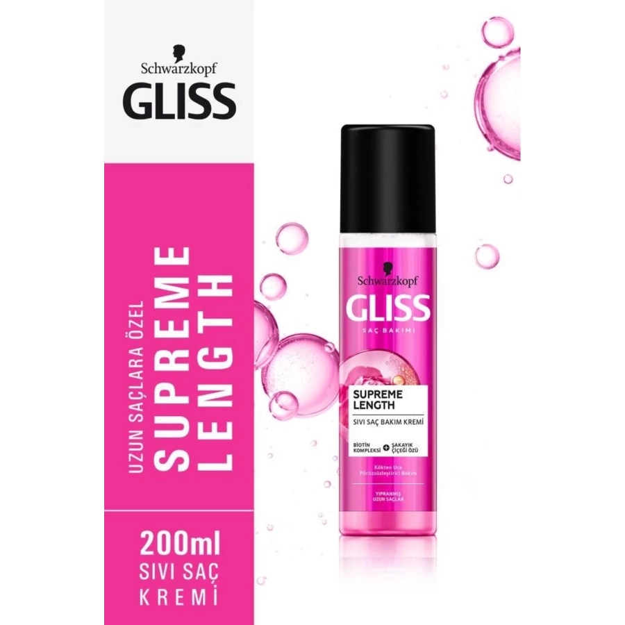 Schwarzkopf Gliss Supreme Length Sıvı Saç Bakım Kremi 200 Ml