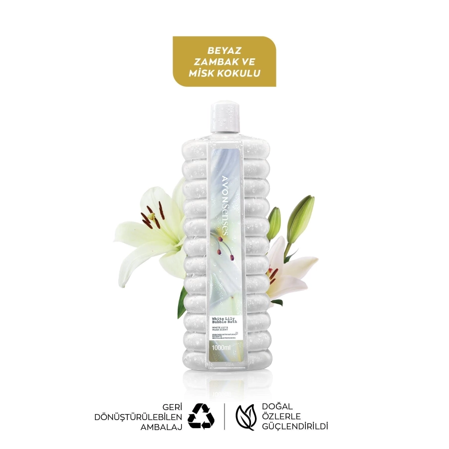 Avon Senses White Lily Banyo Köpüğü 1000 Ml