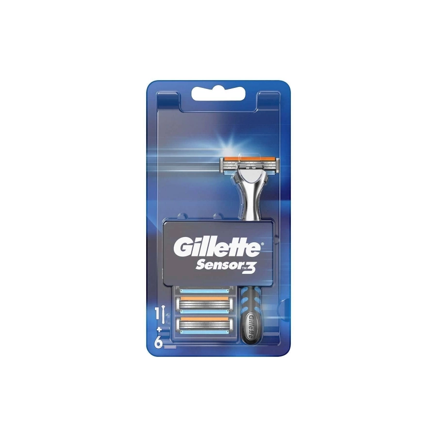 Gillette Sensor3 Tıraş Makinesi + 6 Yedek Tıraş Bıçağı